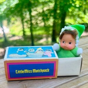 Miniature Doll Little Miss Matchpack‎ 1970s Matchbox Green Elf Outfit Vintage